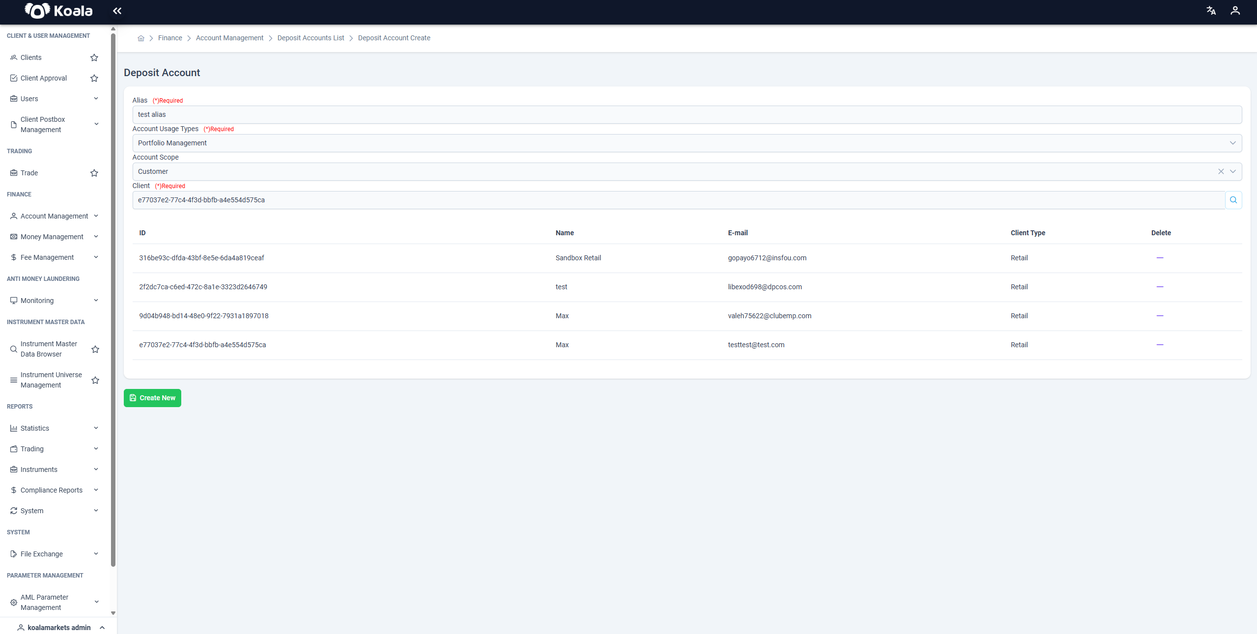 deposit-account-create