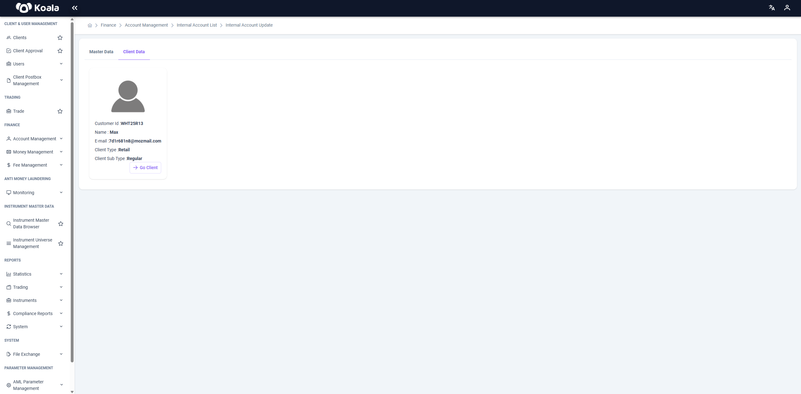 internal-account-client